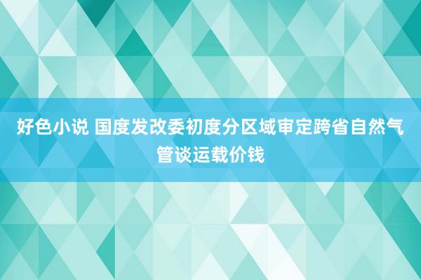 好色小说 国度发改委初度分区域审定跨省自然气管谈运载价钱