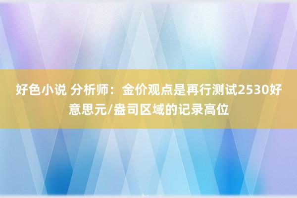 好色小说 分析师：金价观点是再行测试2530好意思元/盎司区域的记录高位