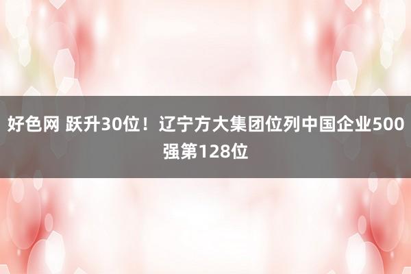 好色网 跃升30位！辽宁方大集团位列中国企业500强第128位