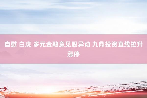 自慰 白虎 多元金融意见股异动 九鼎投资直线拉升涨停