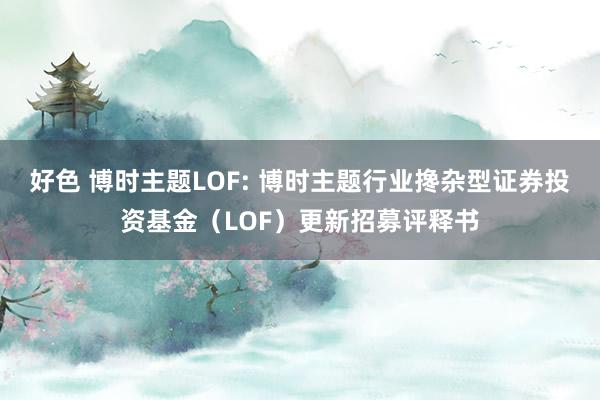 好色 博时主题LOF: 博时主题行业搀杂型证券投资基金（LOF）更新招募评释书