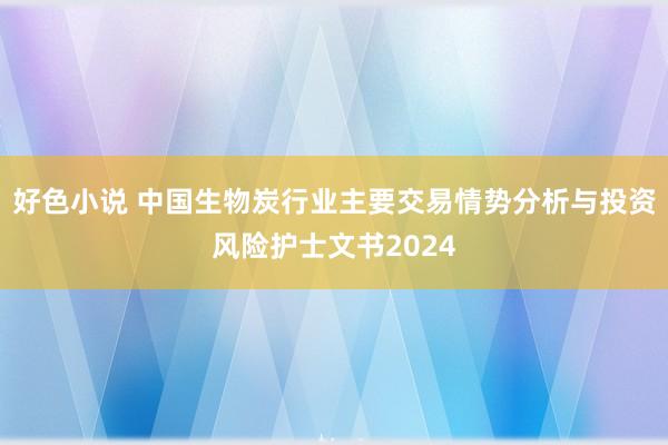 好色小说 中国生物炭行业主要交易情势分析与投资风险护士文书2024