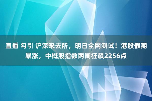 直播 勾引 沪深来去所，明日全网测试！港股假期暴涨，中概股指数两周狂飙2256点