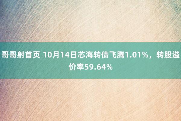 哥哥射首页 10月14日芯海转债飞腾1.01%，转股溢价率59.64%