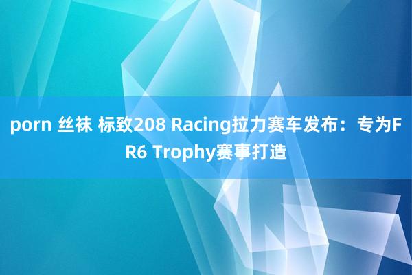 porn 丝袜 标致208 Racing拉力赛车发布：专为FR6 Trophy赛事打造