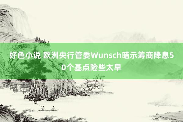 好色小说 欧洲央行管委Wunsch暗示筹商降息50个基点险些太早