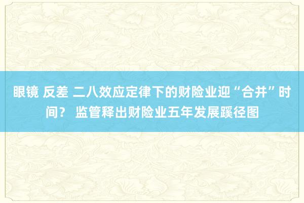 眼镜 反差 二八效应定律下的财险业迎“合并”时间？ 监管释出财险业五年发展蹊径图