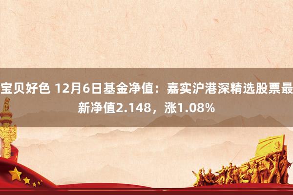 宝贝好色 12月6日基金净值：嘉实沪港深精选股票最新净值2.148，涨1.08%