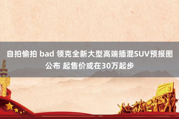 自拍偷拍 bad 领克全新大型高端插混SUV预报图公布 起售价或在30万起步