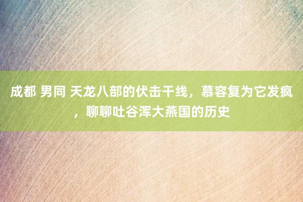 成都 男同 天龙八部的伏击干线，慕容复为它发疯，聊聊吐谷浑大燕国的历史