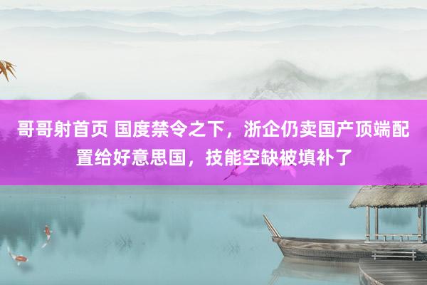 哥哥射首页 国度禁令之下，浙企仍卖国产顶端配置给好意思国，技能空缺被填补了