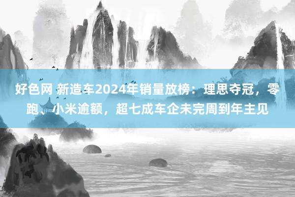 好色网 新造车2024年销量放榜：理思夺冠，零跑、小米逾额，超七成车企未完周到年主见