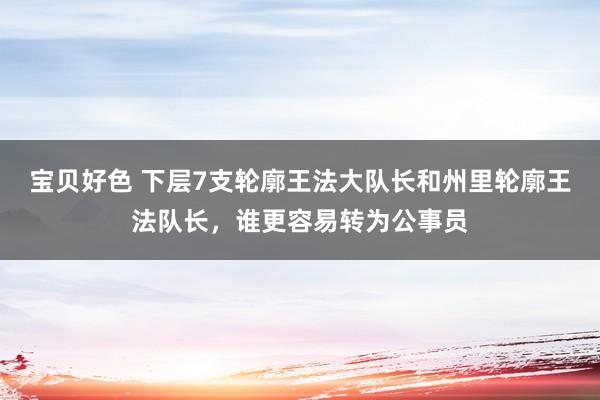 宝贝好色 下层7支轮廓王法大队长和州里轮廓王法队长，谁更容易转为公事员