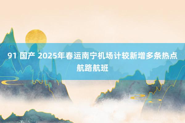 91 国产 2025年春运南宁机场计较新增多条热点航路航班