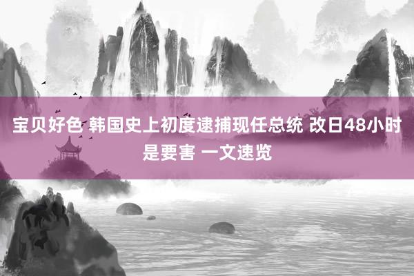 宝贝好色 韩国史上初度逮捕现任总统 改日48小时是要害 一文速览