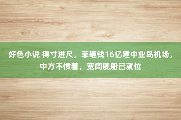 好色小说 得寸进尺，菲砸钱16亿建中业岛机场，中方不惯着，宽阔舰船已就位